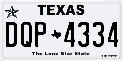 TX license plate DQP4334