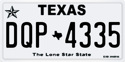 TX license plate DQP4335
