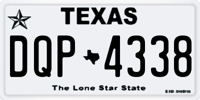 TX license plate DQP4338