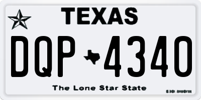TX license plate DQP4340
