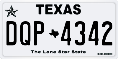 TX license plate DQP4342