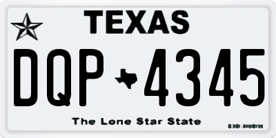 TX license plate DQP4345