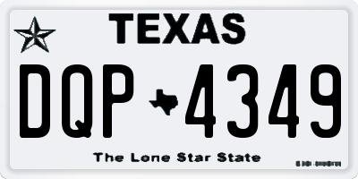 TX license plate DQP4349