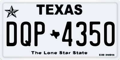 TX license plate DQP4350