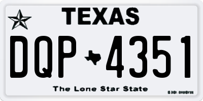 TX license plate DQP4351