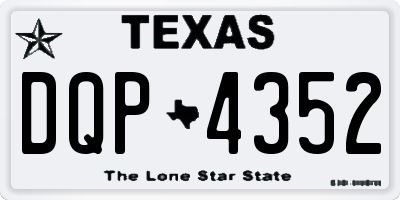 TX license plate DQP4352