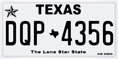 TX license plate DQP4356