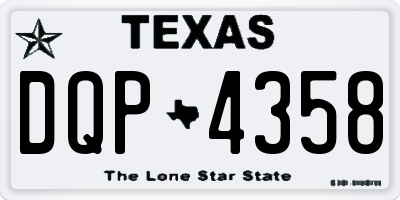 TX license plate DQP4358