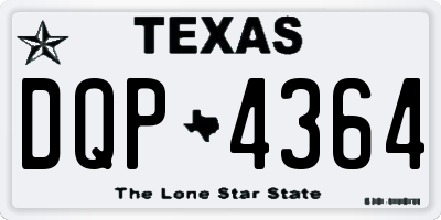 TX license plate DQP4364