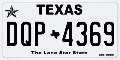 TX license plate DQP4369