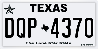 TX license plate DQP4370