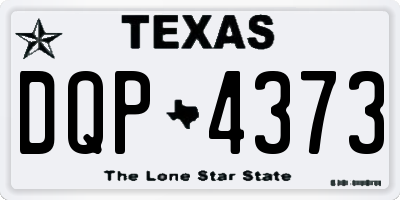 TX license plate DQP4373