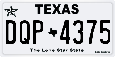 TX license plate DQP4375