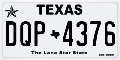 TX license plate DQP4376