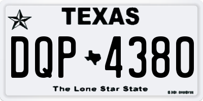 TX license plate DQP4380