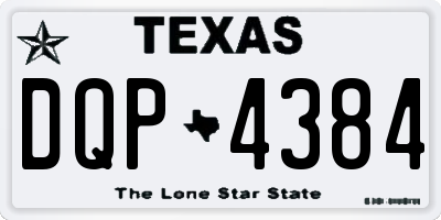 TX license plate DQP4384