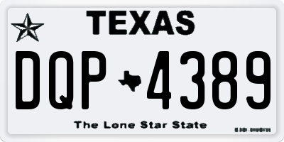 TX license plate DQP4389