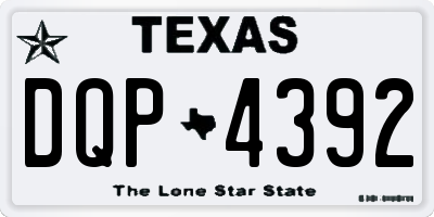 TX license plate DQP4392