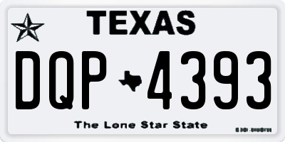 TX license plate DQP4393