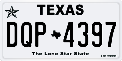 TX license plate DQP4397