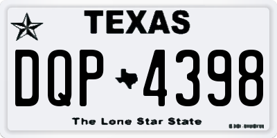 TX license plate DQP4398