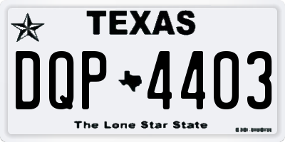 TX license plate DQP4403