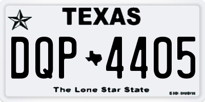 TX license plate DQP4405