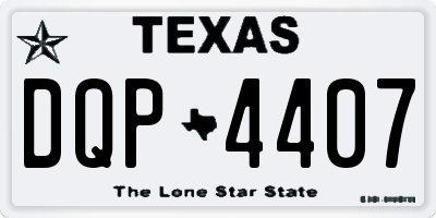 TX license plate DQP4407