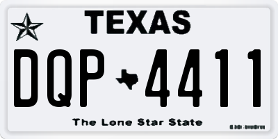 TX license plate DQP4411