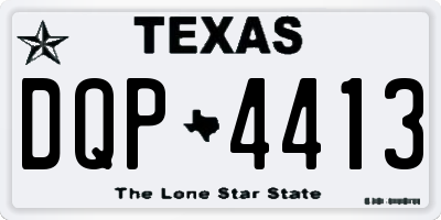 TX license plate DQP4413