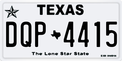TX license plate DQP4415