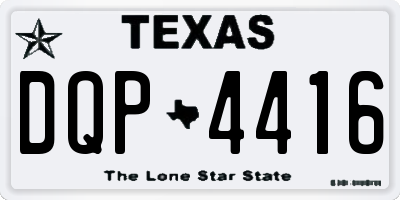TX license plate DQP4416