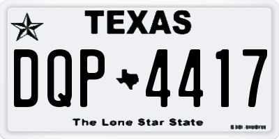 TX license plate DQP4417