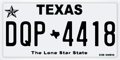 TX license plate DQP4418