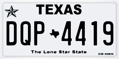TX license plate DQP4419