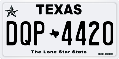 TX license plate DQP4420