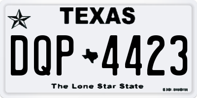 TX license plate DQP4423
