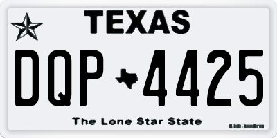 TX license plate DQP4425