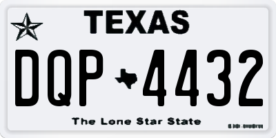 TX license plate DQP4432