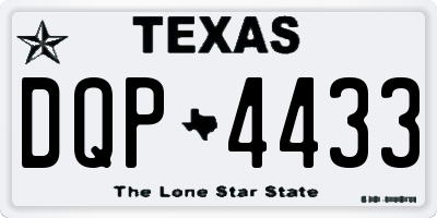 TX license plate DQP4433