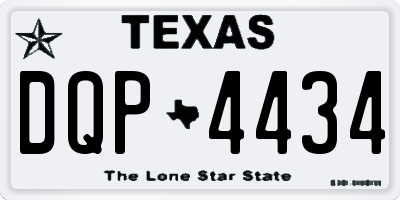 TX license plate DQP4434
