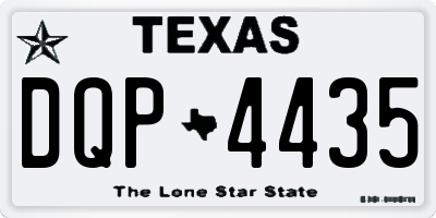 TX license plate DQP4435