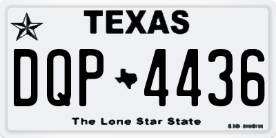 TX license plate DQP4436