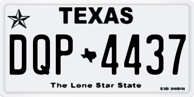 TX license plate DQP4437