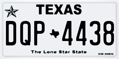 TX license plate DQP4438