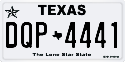 TX license plate DQP4441