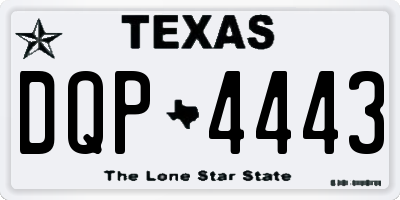 TX license plate DQP4443