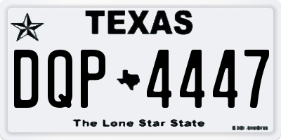 TX license plate DQP4447