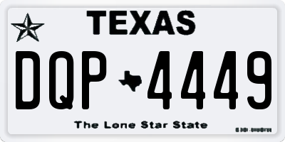 TX license plate DQP4449