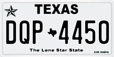TX license plate DQP4450